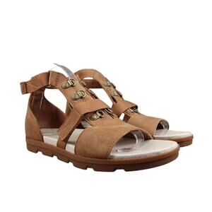 Sorel Shoes Women 9 Sandal Gladiator Fashion Comfort Leather Torpeda Carly Brown